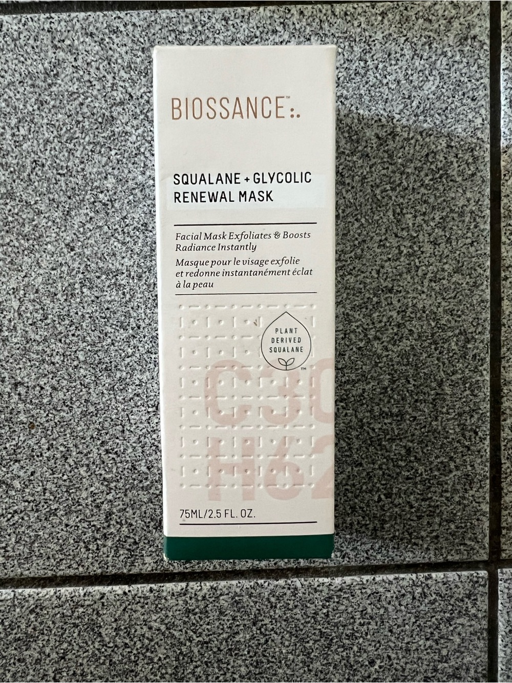 Biossance Squalane + Glycolic Renewal Mask — White with Green Accent